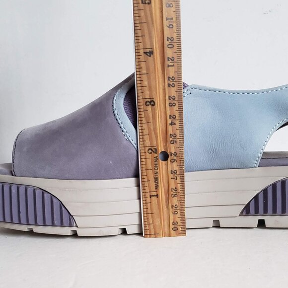 CAMPER Leather Platform Sandals Purple and Blue 35 - Picture 13 of 16